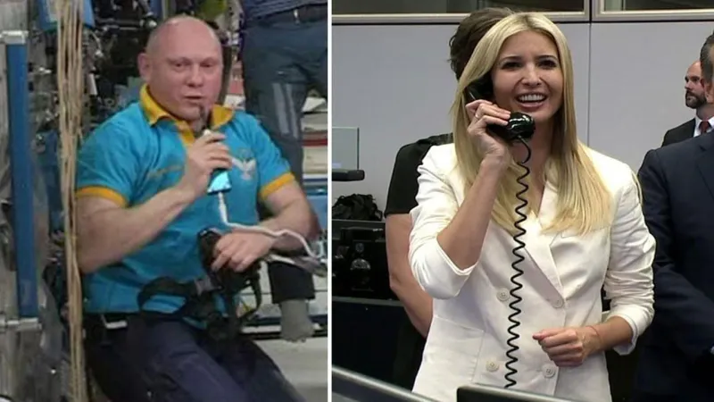 ماذا فعلت إيفانكا ترامب بعد مغازلة رائد فضاء روسي لها؟ (فيديو)