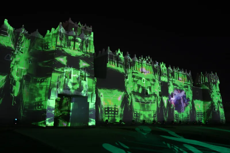 العاصمة السعودية تتوشح بالأخضر احتفاء باليوم الوطني السعودي الـ88