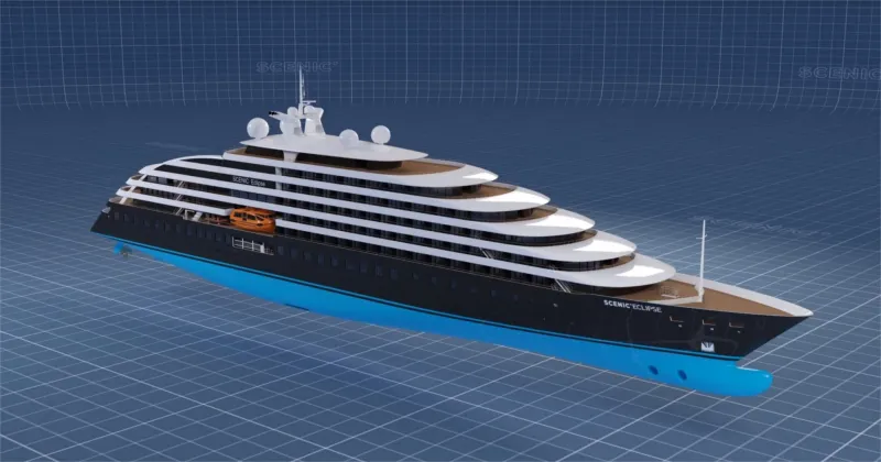 Scenic Eclipse..  يخت مذهل يحمل ضيوفه بمروحيتين (فيديو)