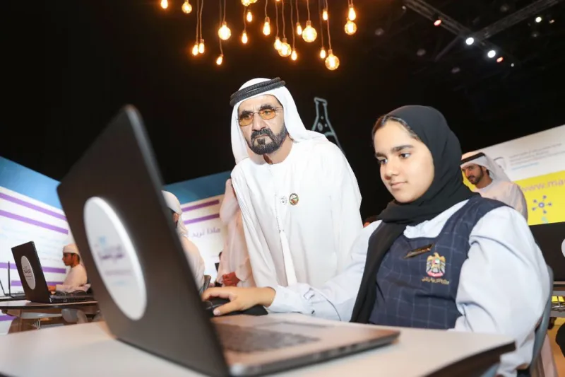محمد بن راشد يدشن منصة «مدرسة» الأكبر عربيا للتعليم الإلكتروني (فيديو)