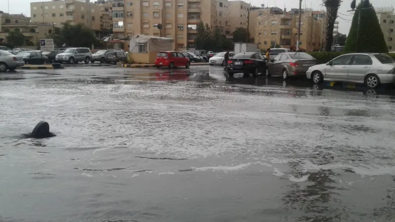 شاهد.. هكذا غامر رجل بحياته لإنقاذ الأطفال من الغرق في سيول الأردن 