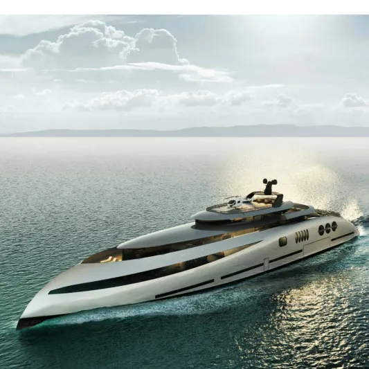 إيبوك.. يخت فاخر وتصميم مبتكر على شكل قوس (فيديو)