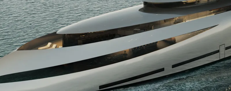 إيبوك.. يخت فاخر وتصميم مبتكر على شكل قوس (فيديو)