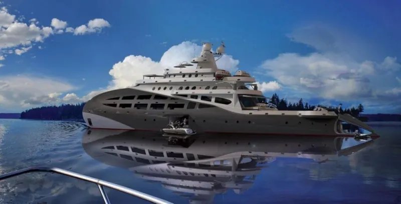 به حظيرة طائرات.. "Kosatka" تصميم عصري لليخوت من فئة الجليد