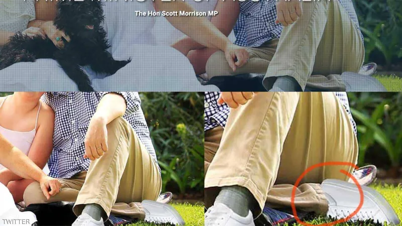 "الفوتوشوب" يضع رئيس الوزراء الأسترالي في ورطة بسبب الحذاء