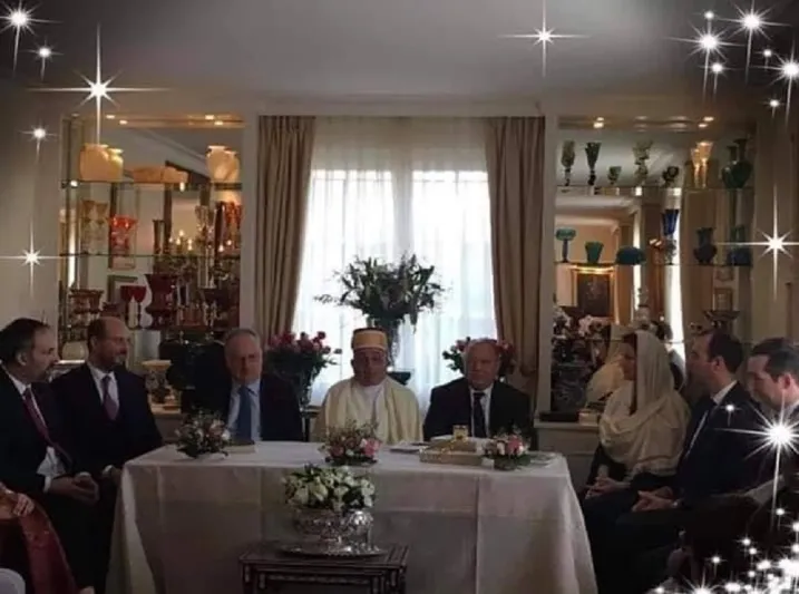 آخر ملوك مصر يحتفل بعقد قران ابنته بمنزله في سويسرا (صور وفيديو)