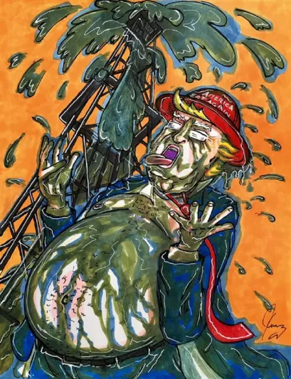 شاهد كيف ظهر دونالد ترامب في أحدث لوحات جيم كاري الساخرة؟ (صورة)