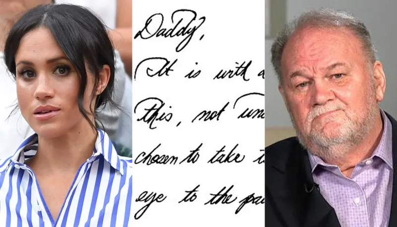 "ميغان" تتوسل لأبيها للتوقف عن مهاجمتها في رسالة بخط يدها