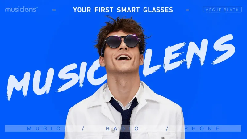 MusicLens .. نظارات شمسية مبتكرة تستمع من خلالها لموسيقاك المفضلة (فيديو)