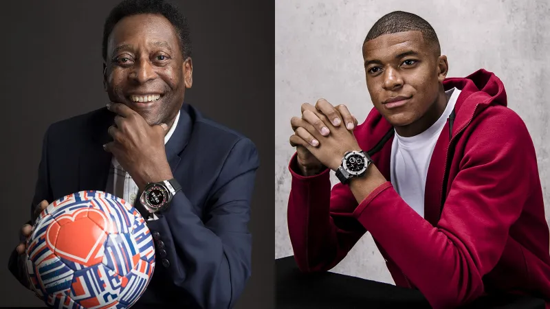 هوبلو تجمع بين اثنين من أساطير كرة القدم " بيليه وامبابي" (فيديو وصور)