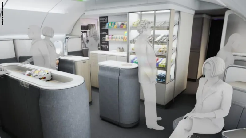 تتحول لنادي رياضي ومطعم في السماء.. مشروع طموح للقضاء على ملل الطيران (صور)