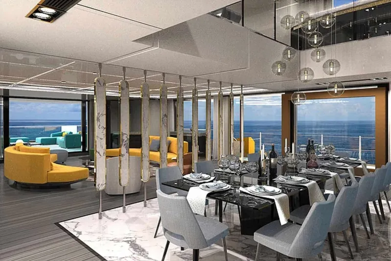 NEXT جيل جديد من اليخوت الفاخرة.. سفينة متعرجة بطول 62 مترا (صور)