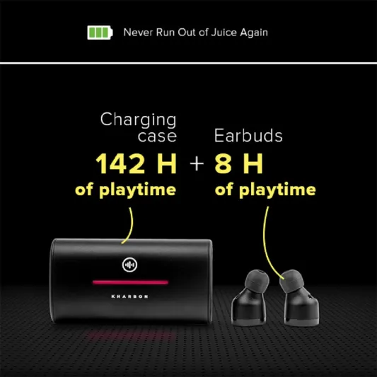 Kharbon .. سماعات أذن لاسلكية تعمل لـ 150 ساعة متواصلة (فيديو)