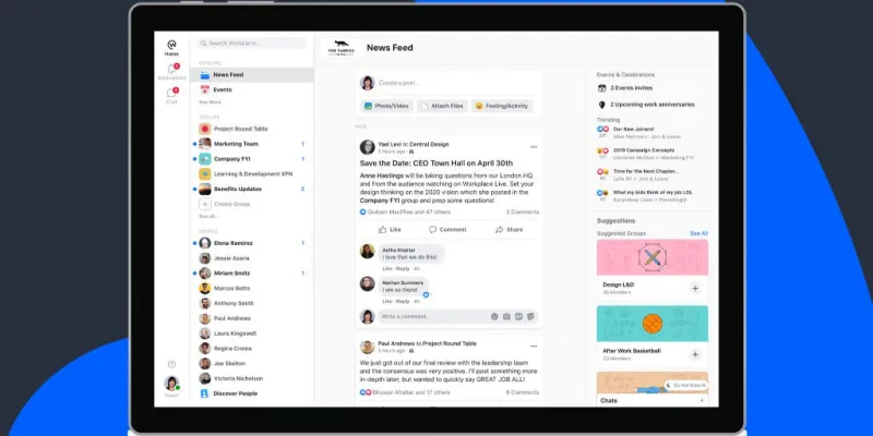 كل التحسينات والمزايا الجديدة في Workplace من فيس بوك للأعمال