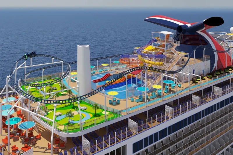 "Mardi Gras".. أول سفينة سياحية تضم ملاهي ترفيهية على متنها (صور)