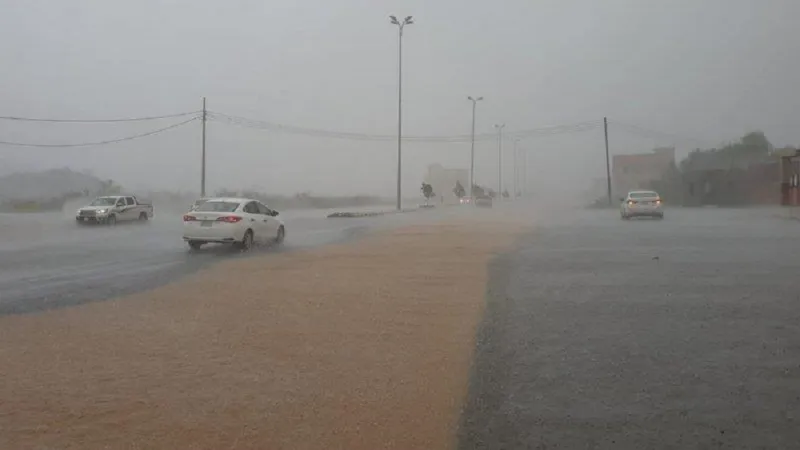 لقطات ساحرة لتشكل الشلالات وجريان الأودية بعد هطول الأمطار على بارق (فيديو)