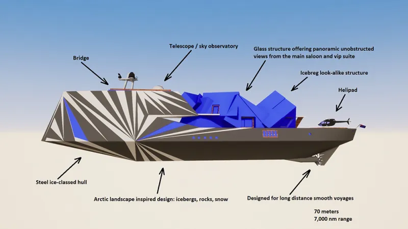 «Fata Morgana» يخت بتصميم يشبه الجبال الجليدية العملاقة (صور)