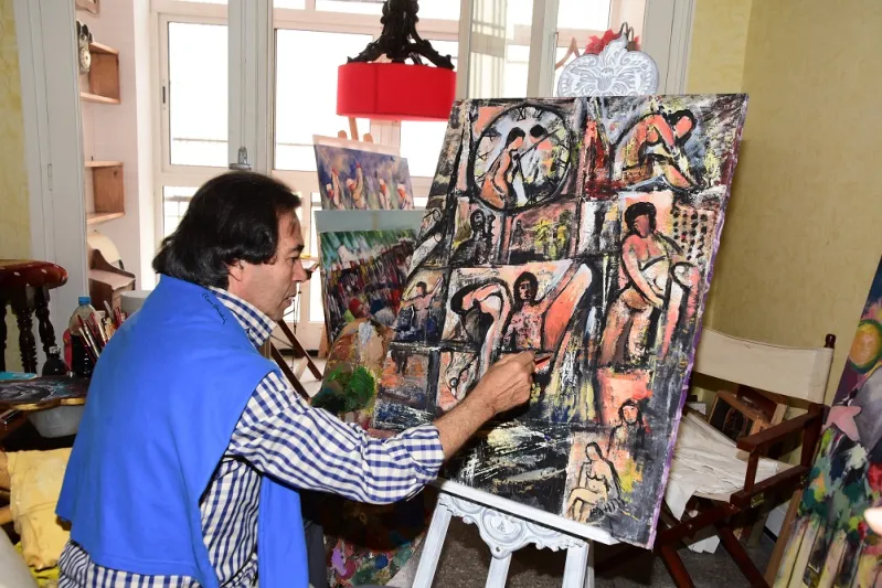 حديث الفن والقانون والحياة مع التشكيلي المحامي نعيم اشماعو