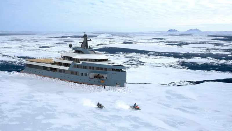 أول يخت كاسر للجليد في العالم «فيديو»