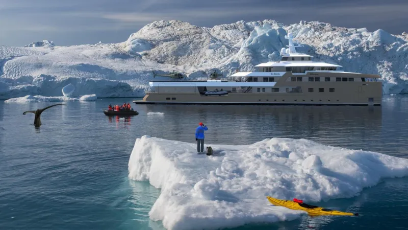 أول يخت كاسر للجليد في العالم «فيديو»