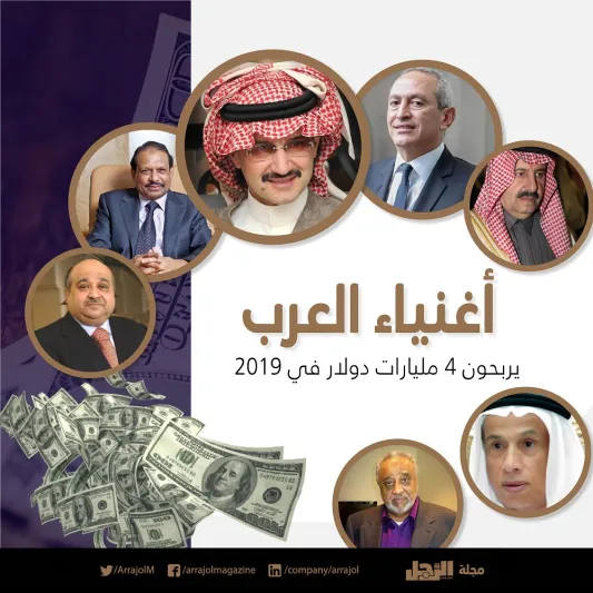 الوليد بن طلال يتصدر قائمة أثرياء العرب 2019.. تعرف على الترتيب (إنفوجراف)