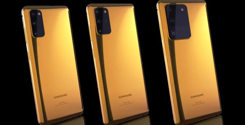 مطلية بالذهب 24 قيراط..نسخة فاخرة من غلاكسي S20 (فيديو)