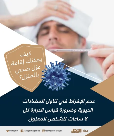 للوقاية من كورونا.. كيف يمكنك إقامة عزل صحي بالمنزل ؟ «إنفوجراف»