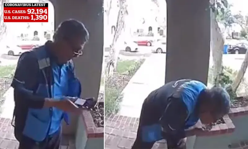 مشهد مقزز..موظف «دليفري» بأمازون يبصق على طرد قبل توصيله «فيديو»