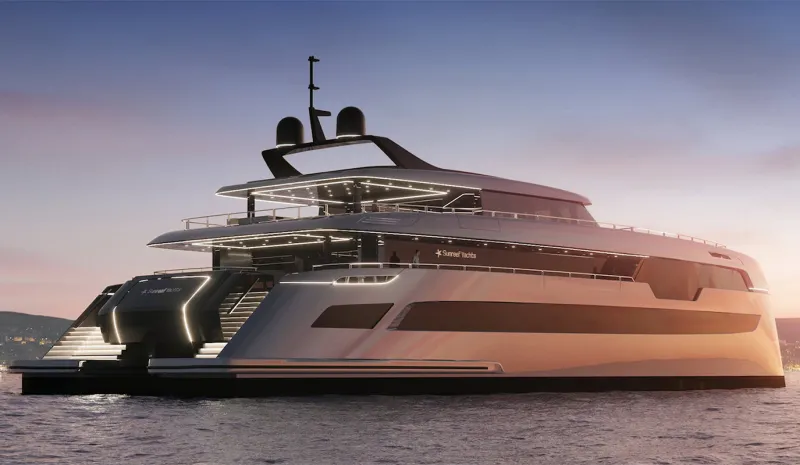 «صن ريف باور»..يخت فاخر يتلألأ وسط المياه بأضوائه الباهرة