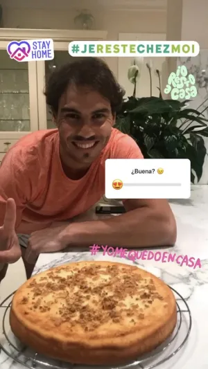  نادال يكتشف مهاراته في الطهي خلال الحجر الصحي ويحضّر كعكة! (فيديو)