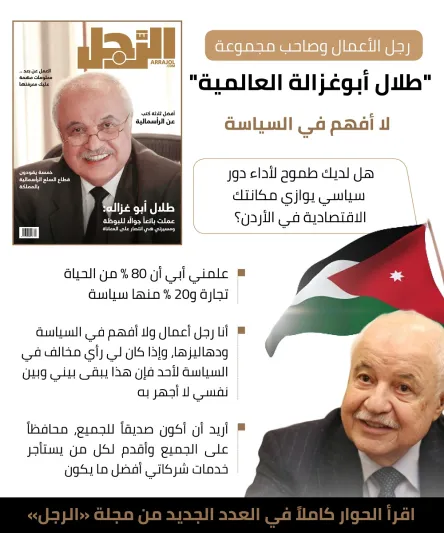  طلال أبو غزالة: الملك سلمان أديب مفوّه يدرك هواجس من يقابلهم.. ودودُ وقريب ودعمني وأنا شابّ.. 