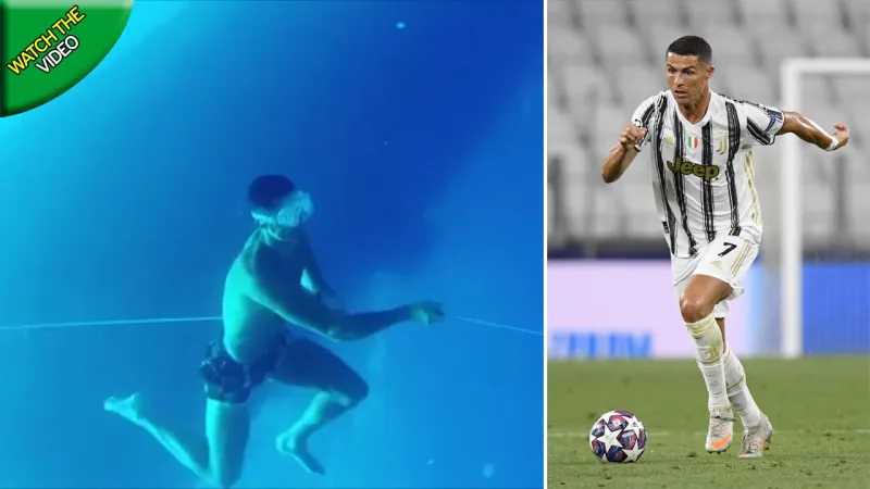 تحدي جديد..رونالدو يغطس 14 مترًا تحت سطح البحر! (فيديو)