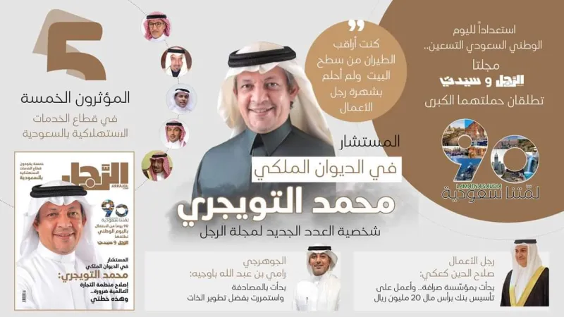  المستشار في الديوان الملكي محمد التويجري لـ"الرجل": كنت أراقب الطيران من سطح البيت ولم أحلم بشهرة رجل الأعمال