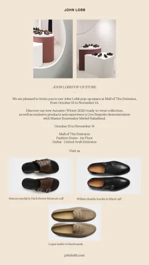 افتتاح متجر مؤقت لعلامة John Lobb في مول الإمارات