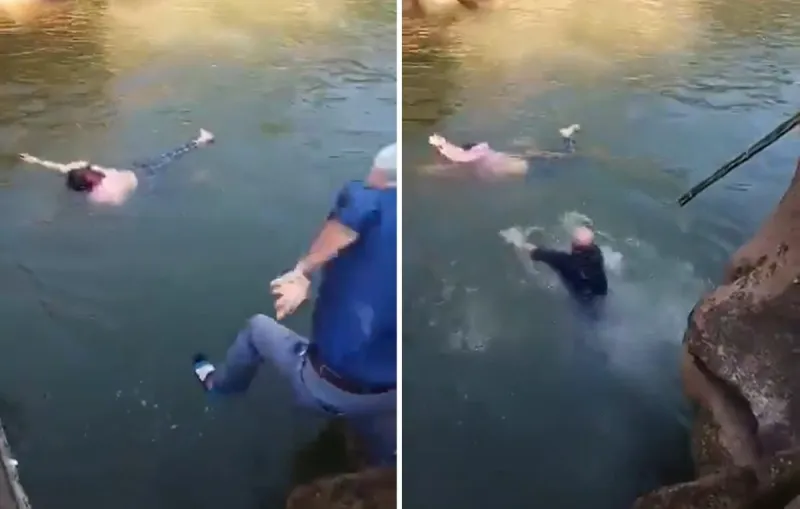 قفز في الماء دون تردد.. بطل دبلوماسي ينقذ فتاة صينية من الغرق (فيديو)