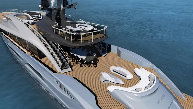 بتصميم مستقبلي جذاب وبسعر 38 مليون دولار..شاهد سوبر يخت فينوم الفاخر
