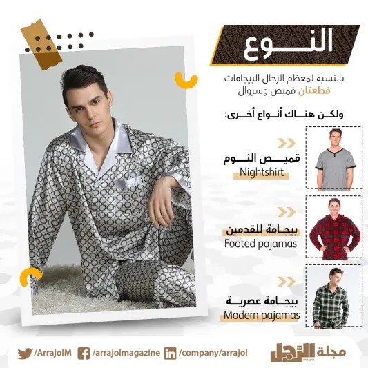 إنفوجراف|5 أشياء يجب مراعاتها عند شراء بيجامة رجالية