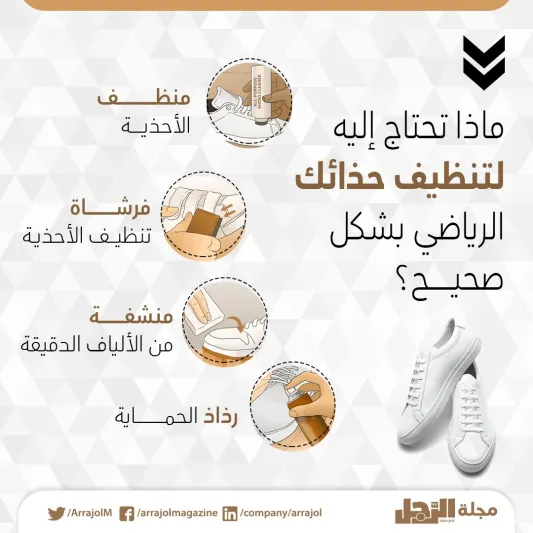 إنفوجراف| 4 خطوات للحفاظ على حذائك الرياضي الأبيض