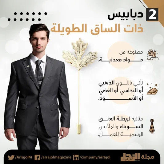 إنفوجراف| 6 أنواع مختلفة من دبابيس التلبيب يجب أن تعرفها