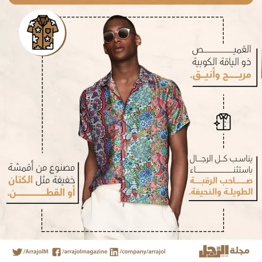 إنفوجراف| نصائح عند ارتداء القميص ذي الياقات الكوبية 