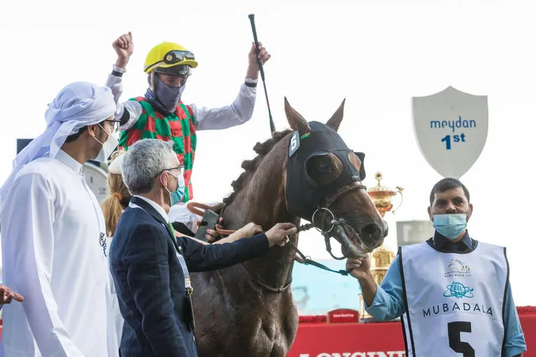 من أغلى سباقات العالم.. شاهد منافسات كأس دبي العالمي للخيول لعام 2021