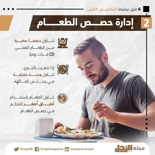 إنفوجراف|6 طرق موثوقة للتخلص من الكرش