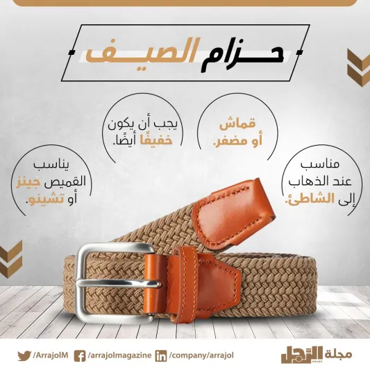 إنفوجراف| 4 أحزمة يجب أن تكون في خزانة ملابسك