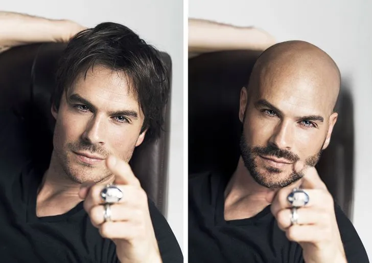 كيف سيبدو أوسم نجوم هوليوود بالمظهر الأصلع؟ (صور)