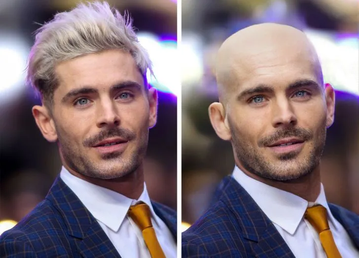 كيف سيبدو أوسم نجوم هوليوود بالمظهر الأصلع؟ (صور)