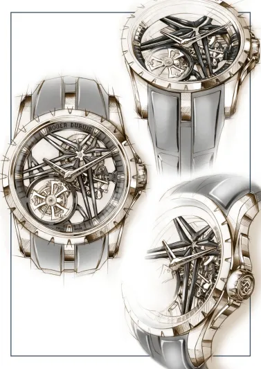 لعشاق الأناقة والفخامة.. ساعة أكسكاليبور بتوربيون من روجيه دوبوي