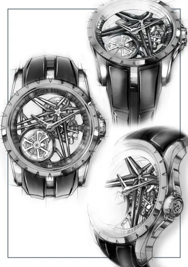 لعشاق الأناقة والفخامة.. ساعة أكسكاليبور بتوربيون من روجيه دوبوي