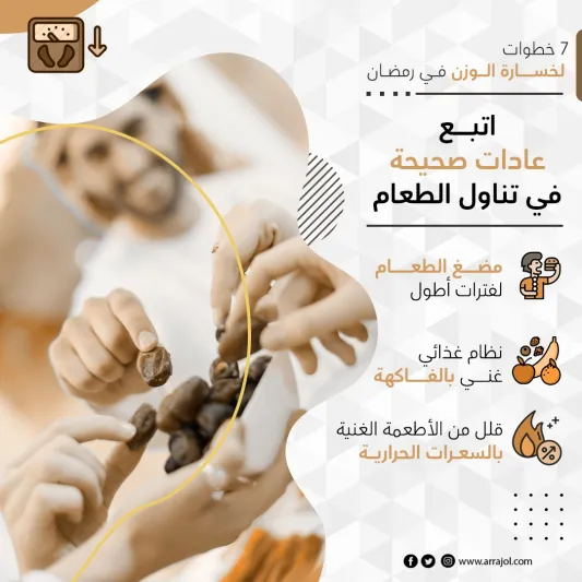 7 خطوات لخسارة الوزن في رمضان