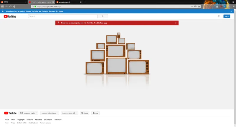 حل مشكلات تسجيل دخول يوتيوب