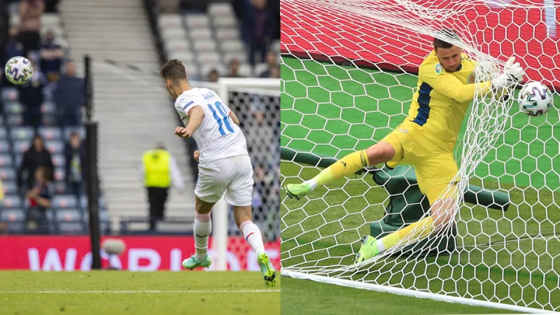 باتريك شيك يدخل تاريخ بطولة أوروبا بهدف عالمي من منتصف الملعب (فيديو)